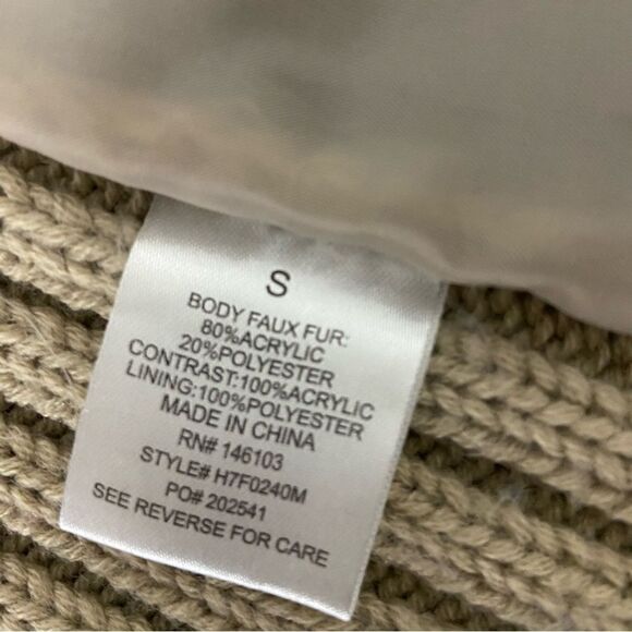 Hippie Rose Women’s Faux Fur/ Ribbed Knit Sweater Vest Cottagecore‎ Boho Small - Picture 6 of 10